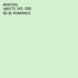 #D5F0D0 - Blue Romance Color Image
